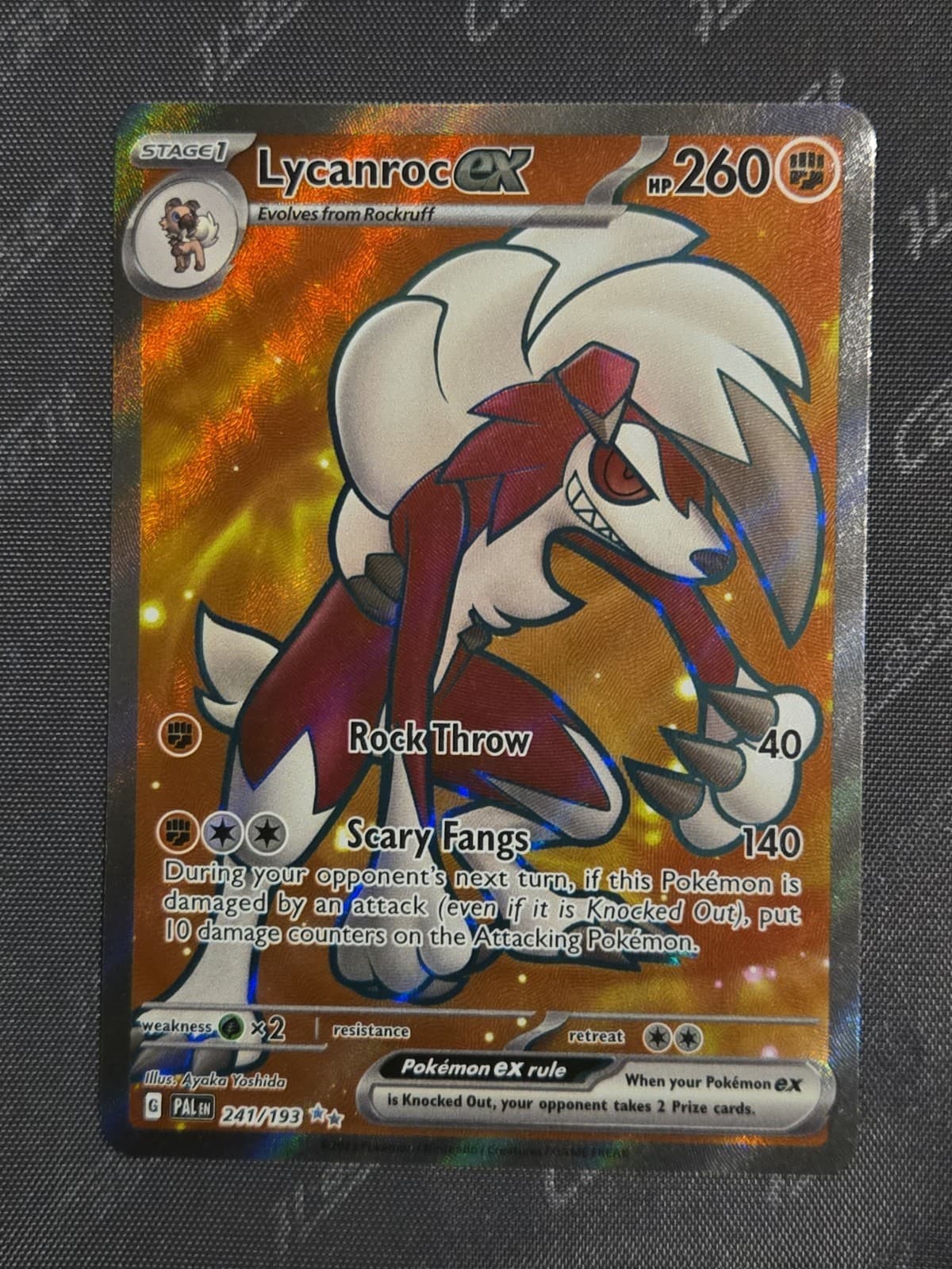 Lycanroc ex 241/193 Sv02: Paldea Evolved Holo it was mint