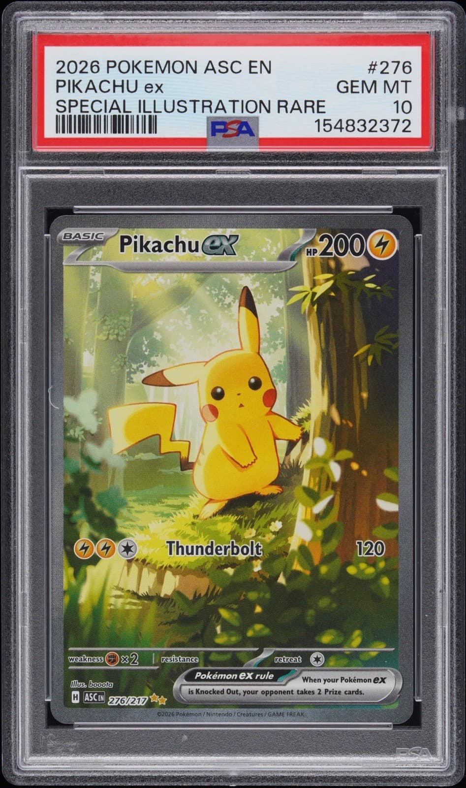 Pikachu ex PSA 10 276/217 Me: Ascended Heroes Special Illustration Rare Holo