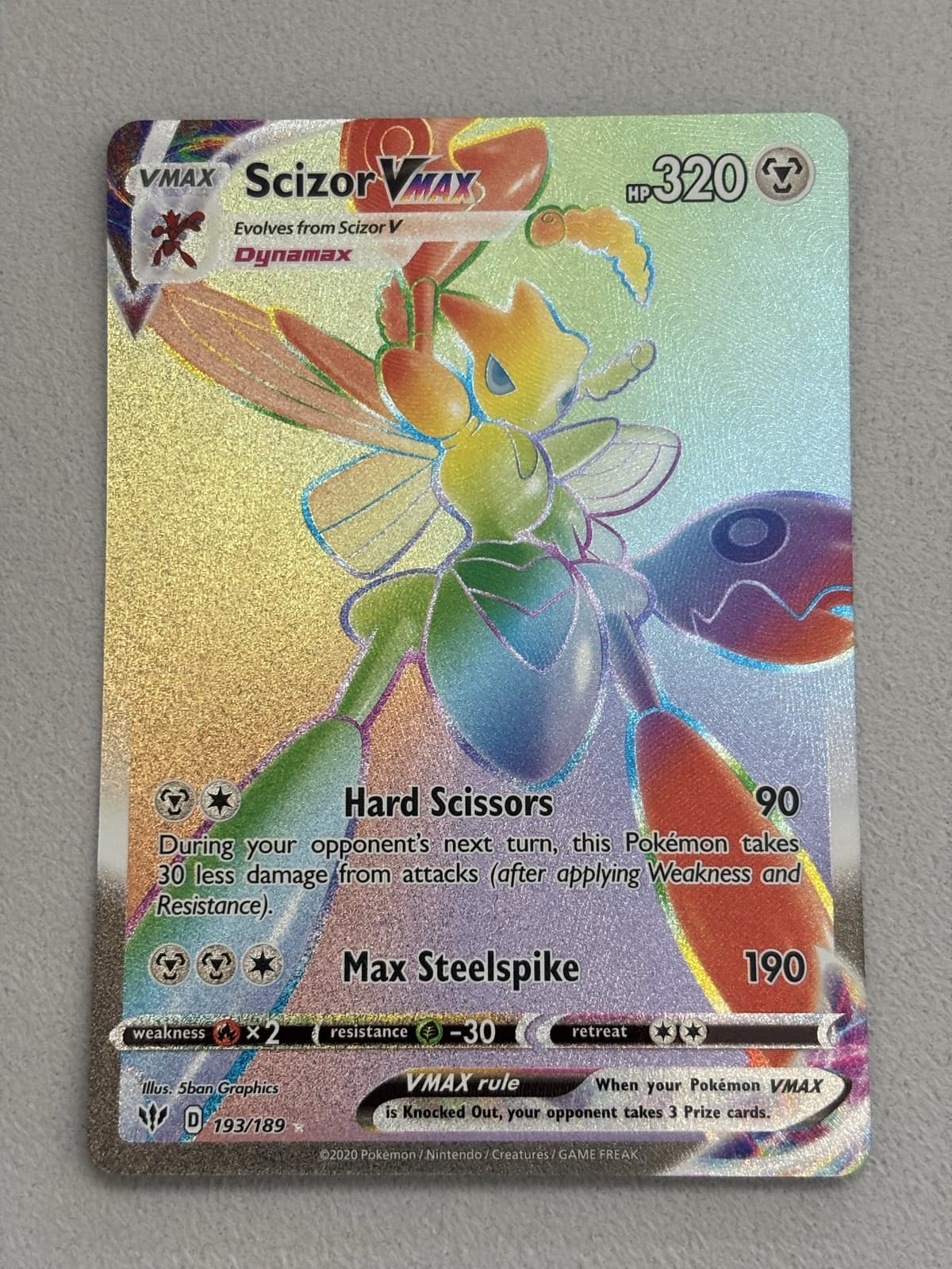 Scizor VMAX - Pokemon Darkness Ablaze #193 NM