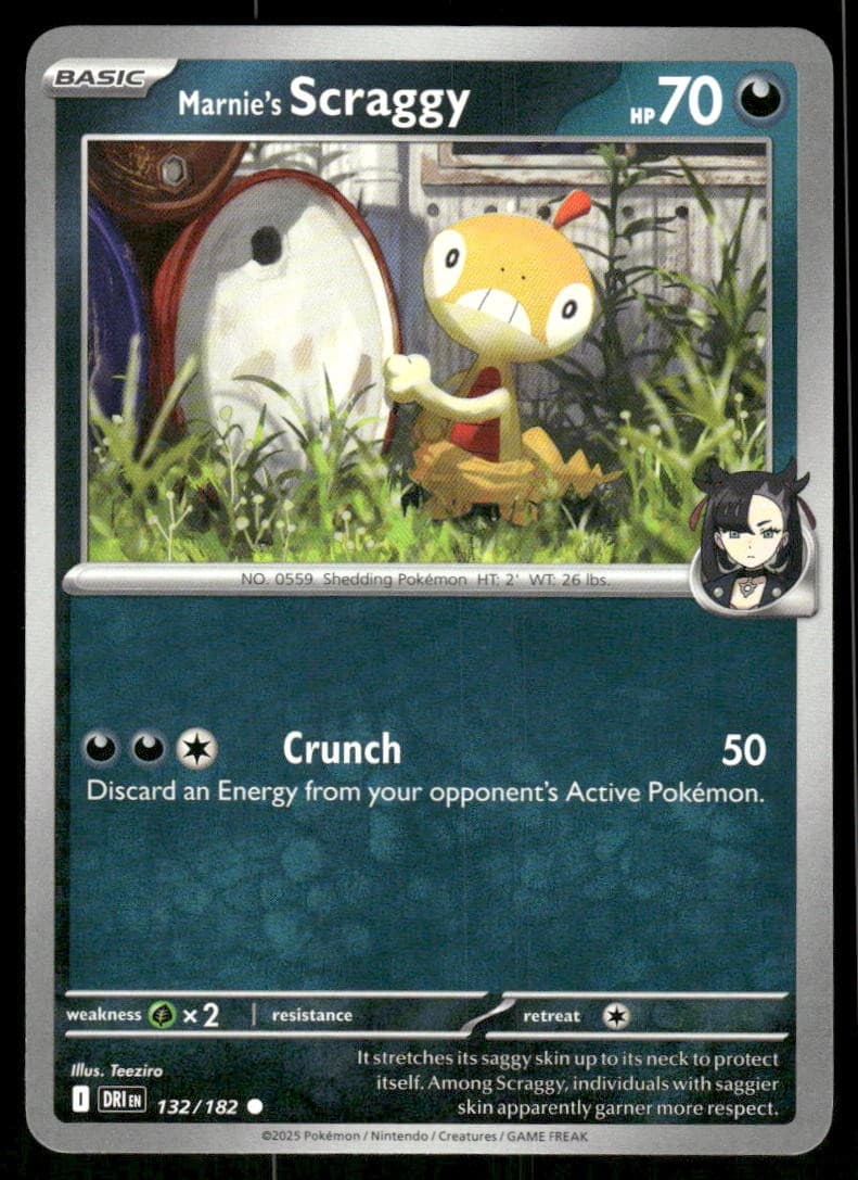 Marnie's Scraggy Destined Rivals [132/182] Common NM Pokemon