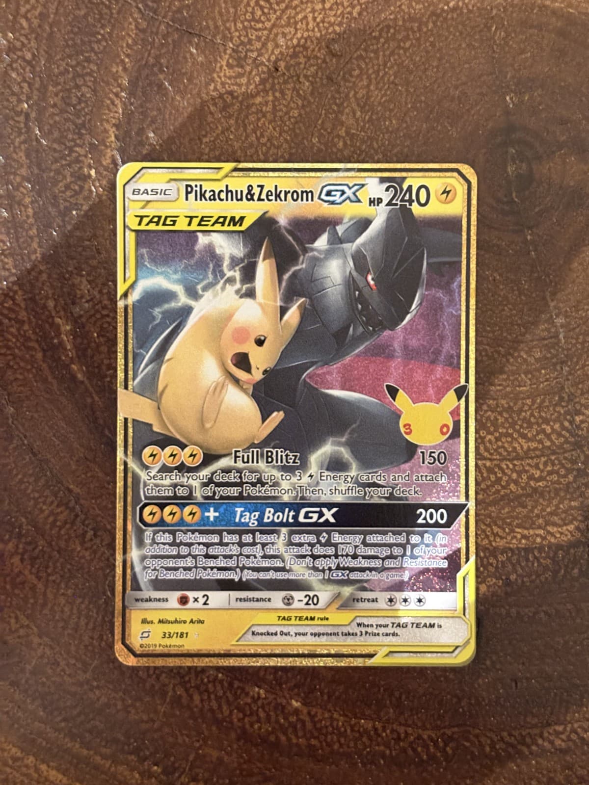 Pikachu & Zekrom GX 33/181 30th Anniversary Classic Collection NM