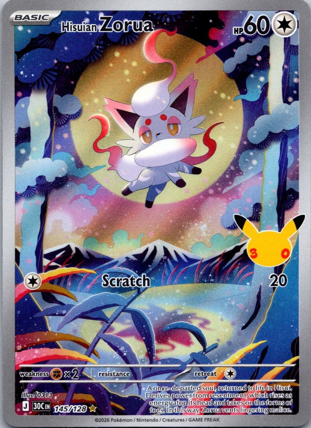 Pokemon Hisuian Zorua Holofoil [30C - 145/128] NM