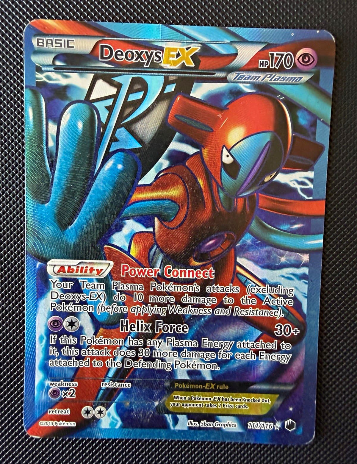 The Pokémon Company Deoxys-EX 111/116 Plasma Freeze Full Art Team Plasma Holo