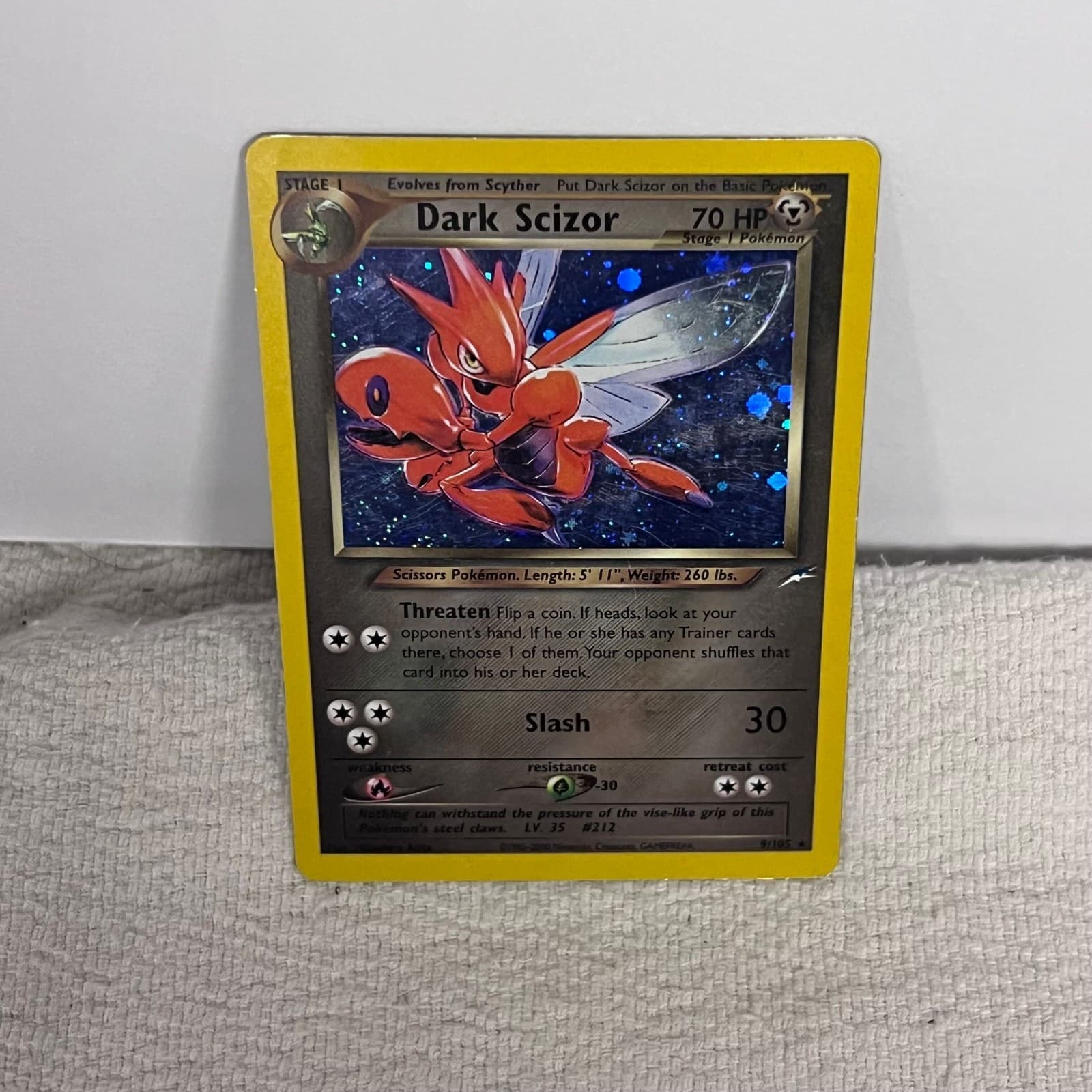 Dark Scizor Neo Destiny 9/105 Holo Rare Holo English 2002 MP LP Pokemon WotC