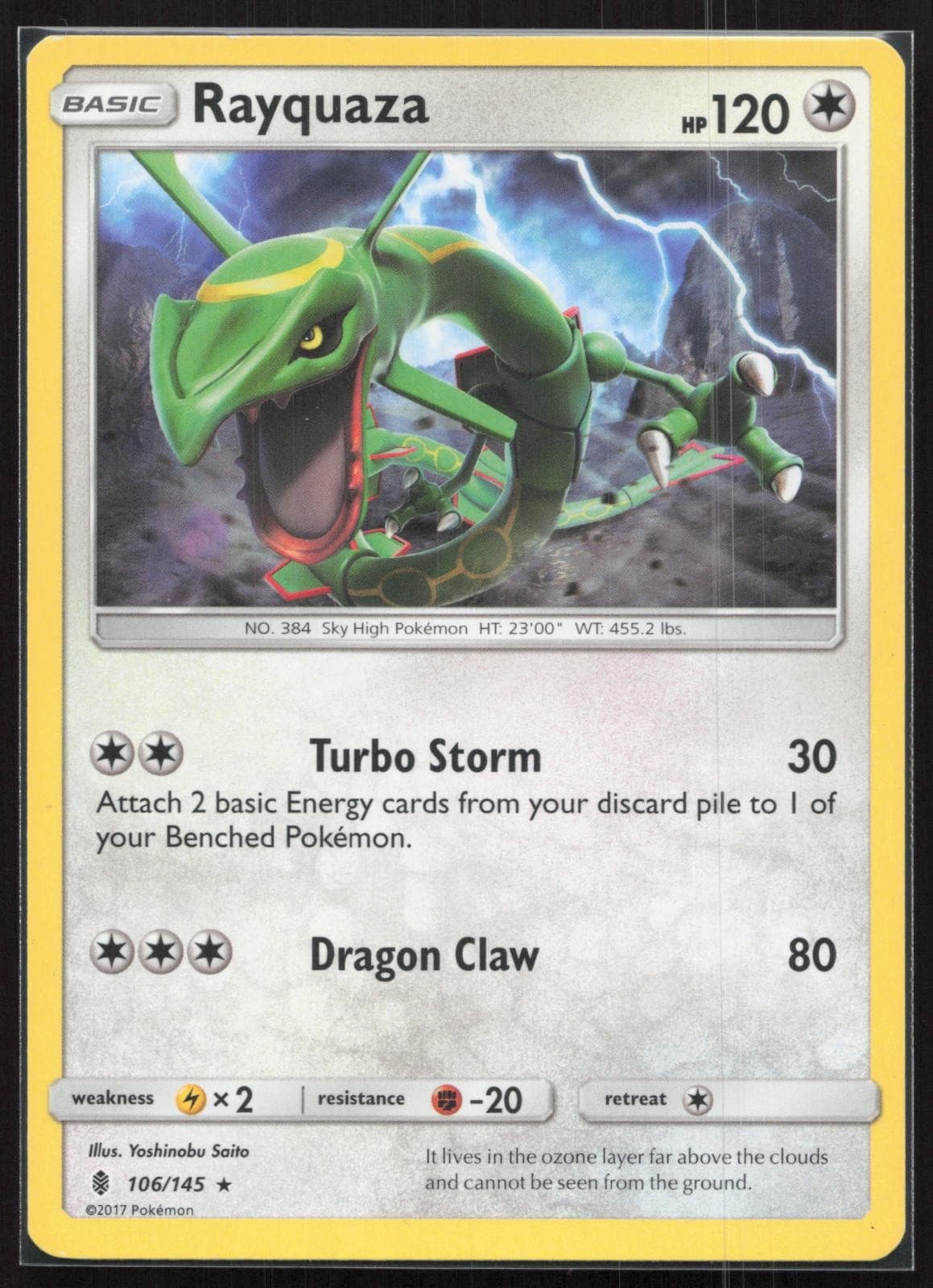 Rayquaza Guardians Rising 106/145 Rare SM02 Pokemon TCG Card LP