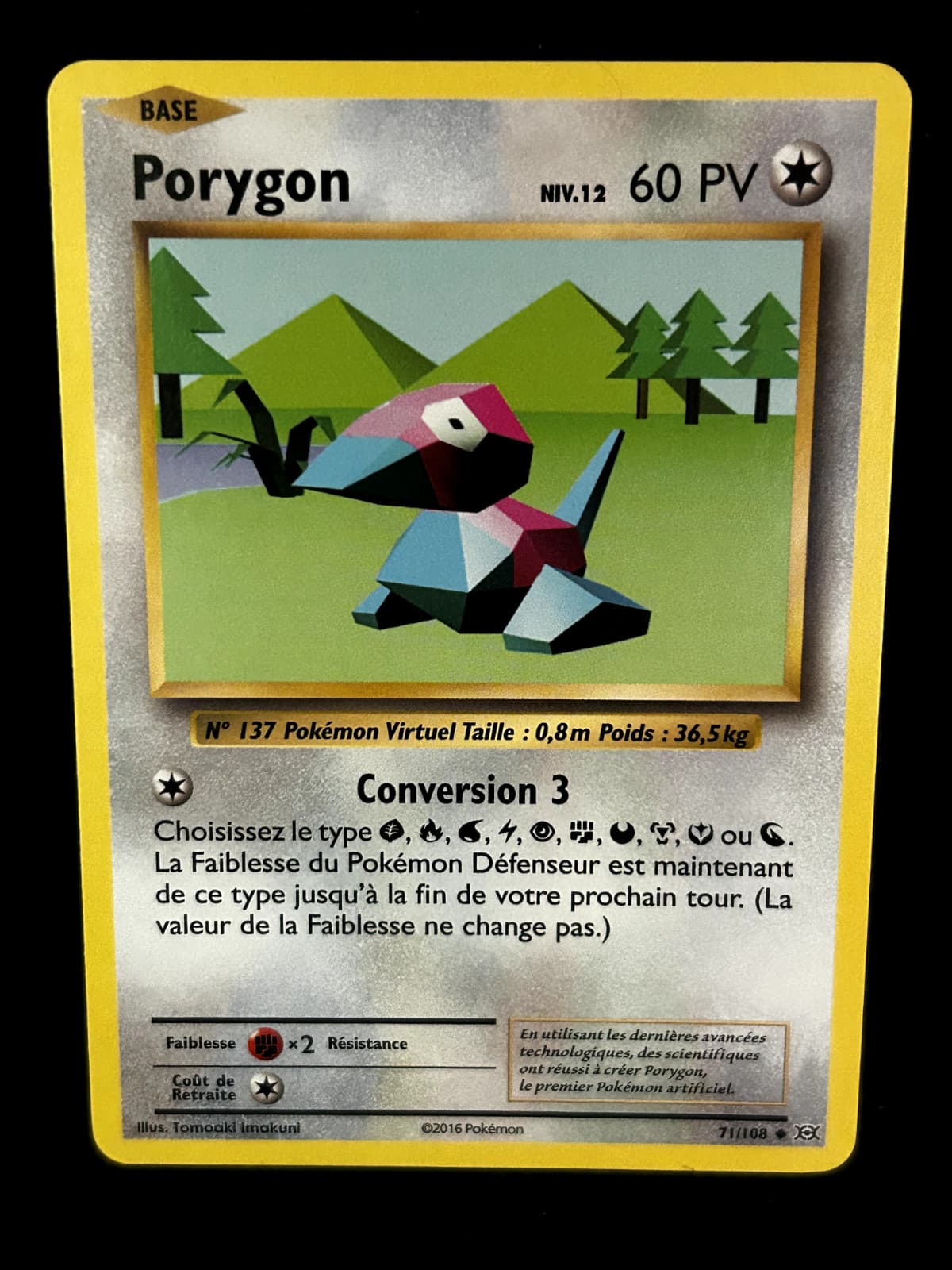 Carte Pokemon PORYGON - XY Evolutions FR - 71/108 - proche Neuf
