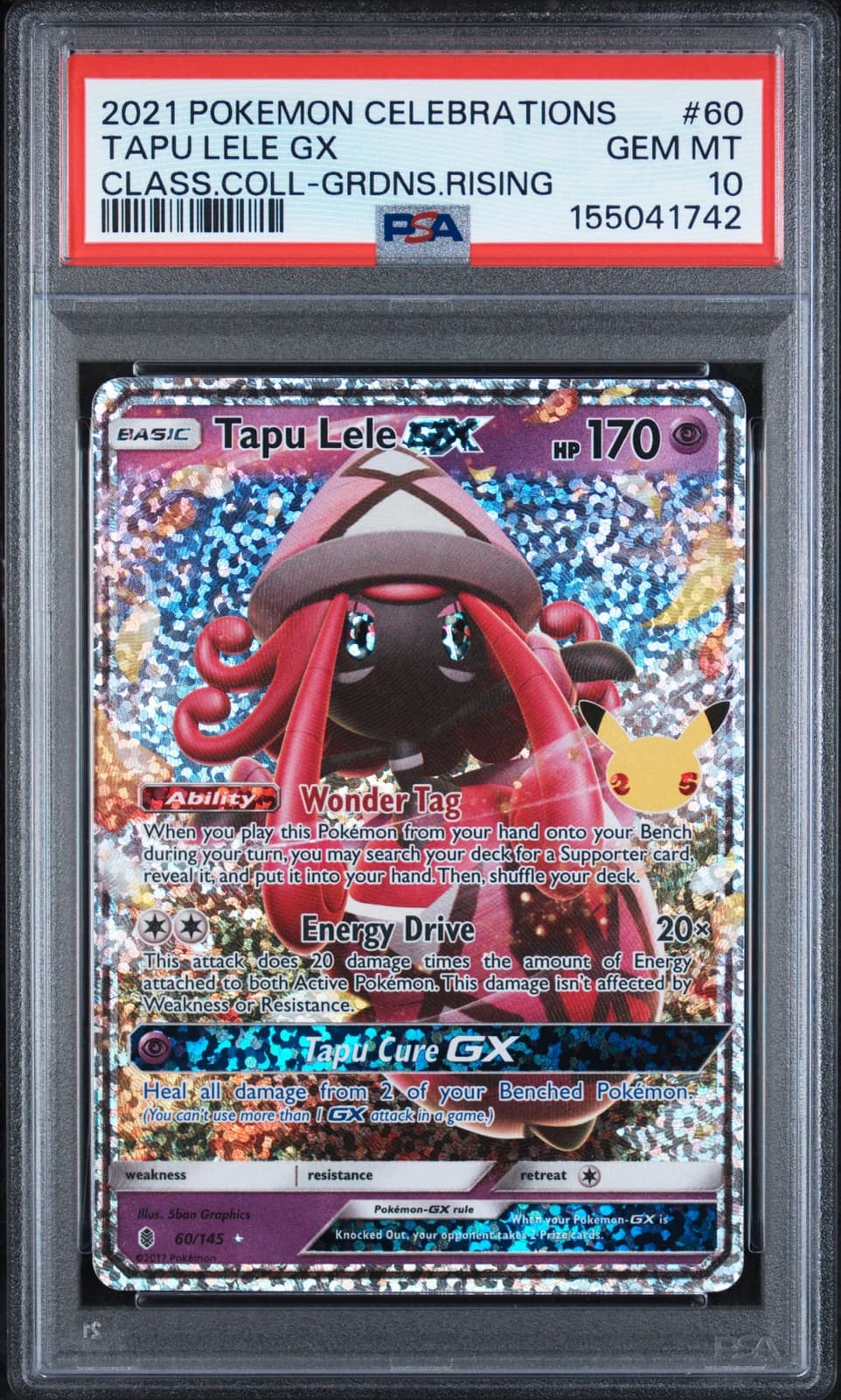2021 Pokemon Celebrations Classic Collection Tapu Lele GX PSA 10 #60