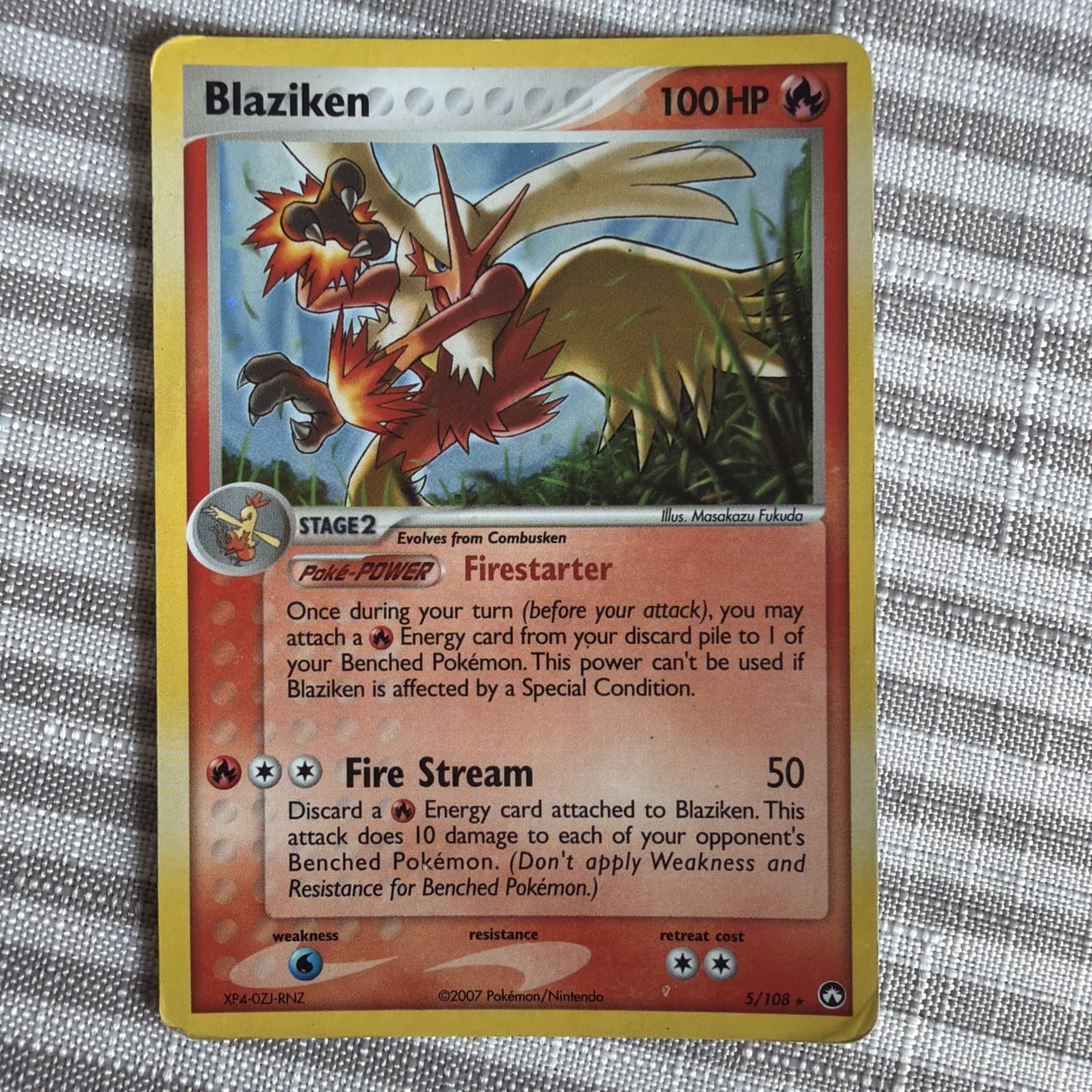 Blaziken 5/108 EX Power Keepers 2007 English Holo Holo Rare Stage 2 100 HP