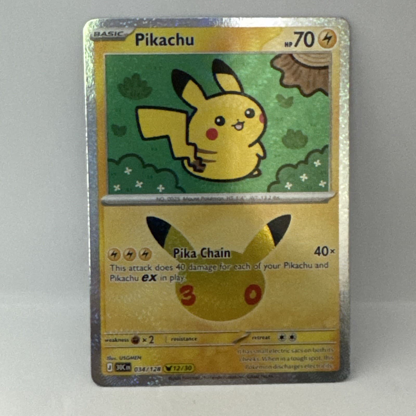 Pokémon TCG Pikachu 30th Anniversary Celebrations 034/128