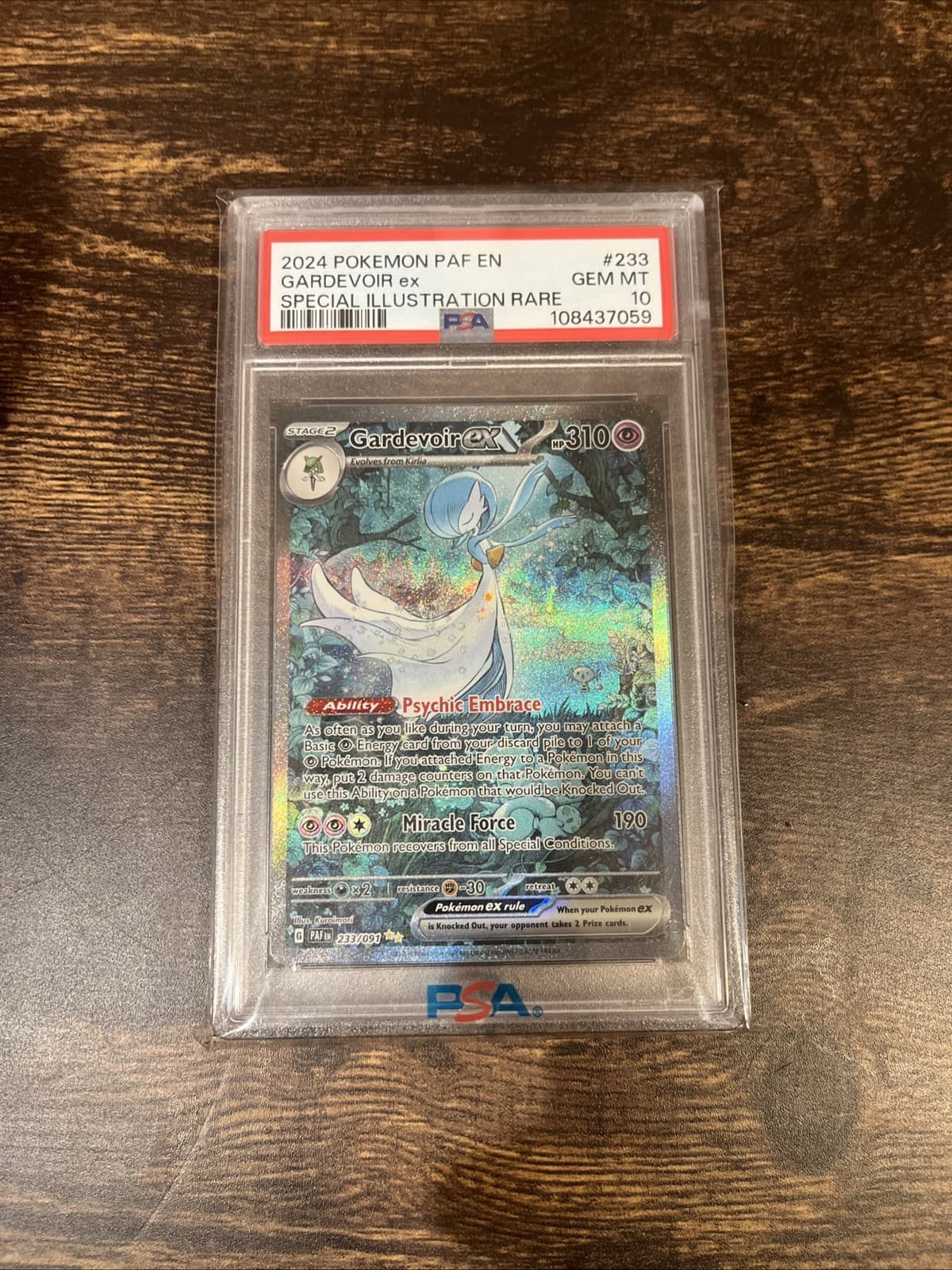 Gardevoir EX Paldean Fates 233/091 SIR PSA 10