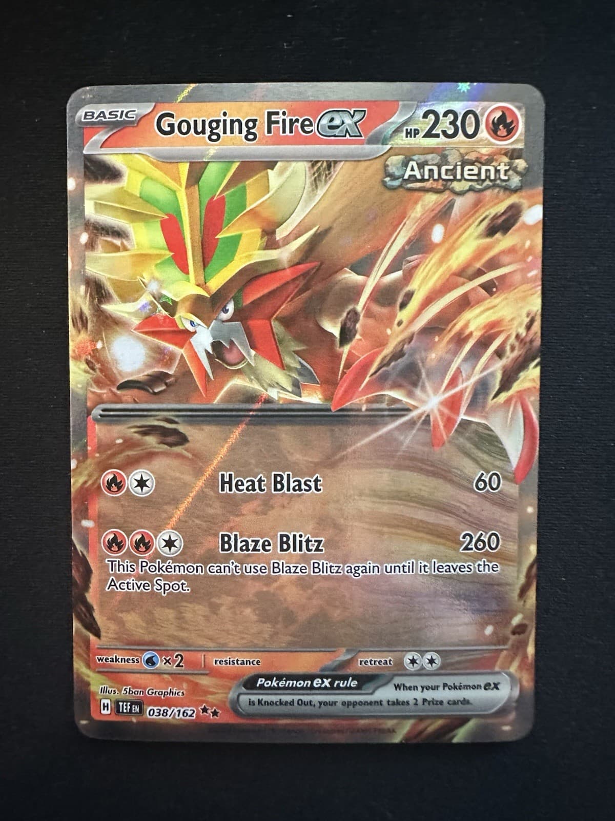 Gouging Fire ex 38/162 Temporal Forces Double Rare Holo Pokemon TCG Near Mint