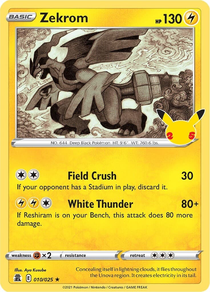 Pokemon TCG 25th Anniversary Celebrations - 10/25 Zekrom