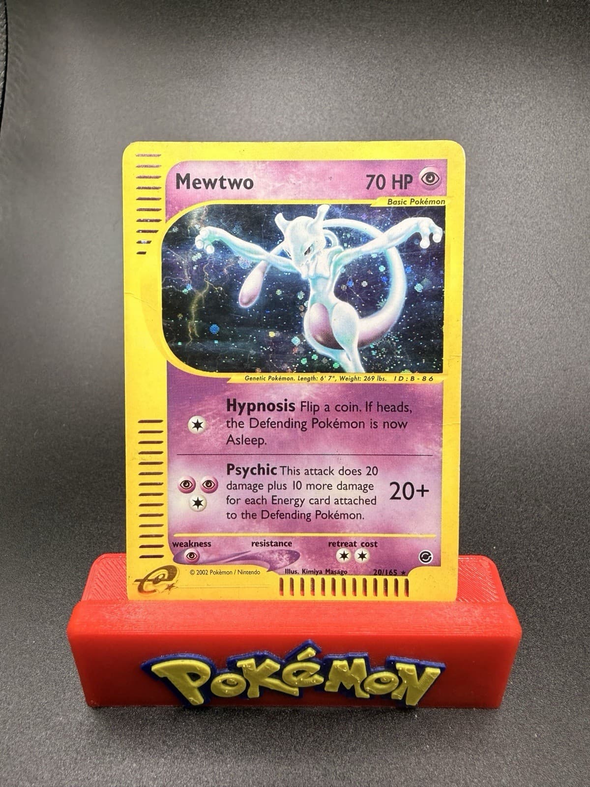 Mewtwo (20) 020/165 MP Holofoil Expedition Crease See Photos Swirl