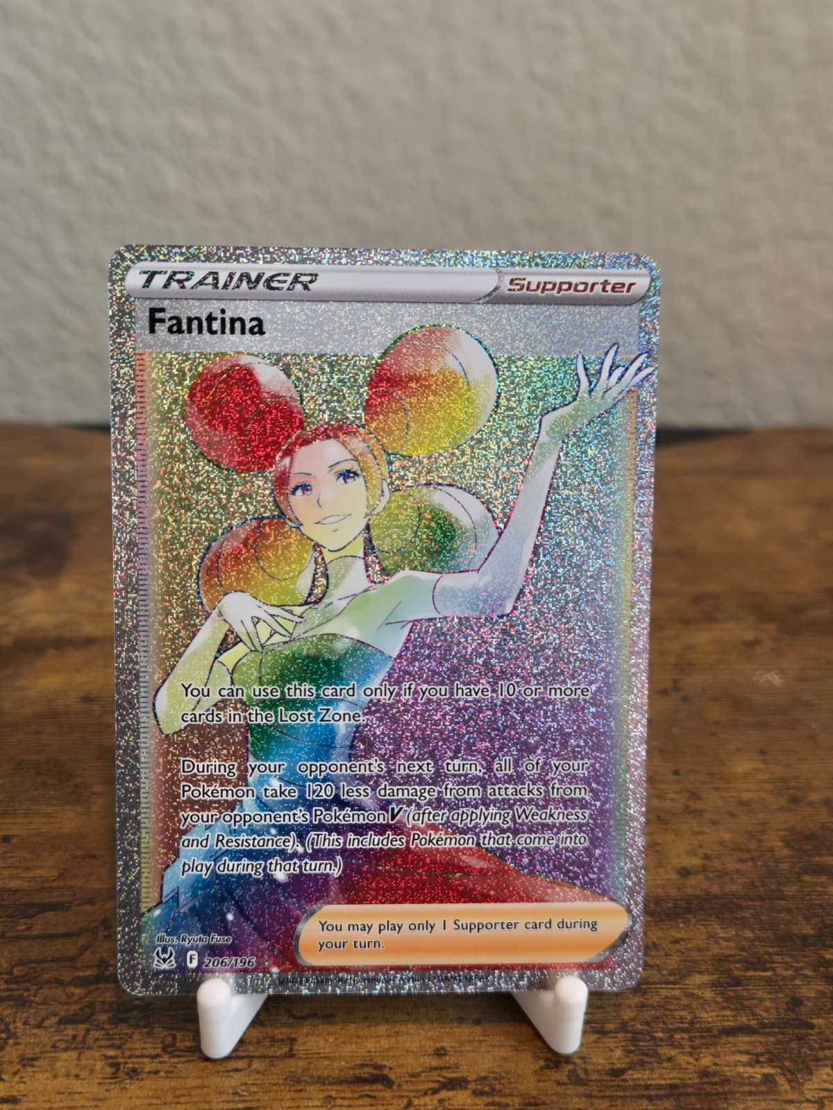 Fantina 206/196 Rainbow Rare Lost Origin Pokemon Holo Near Mint
