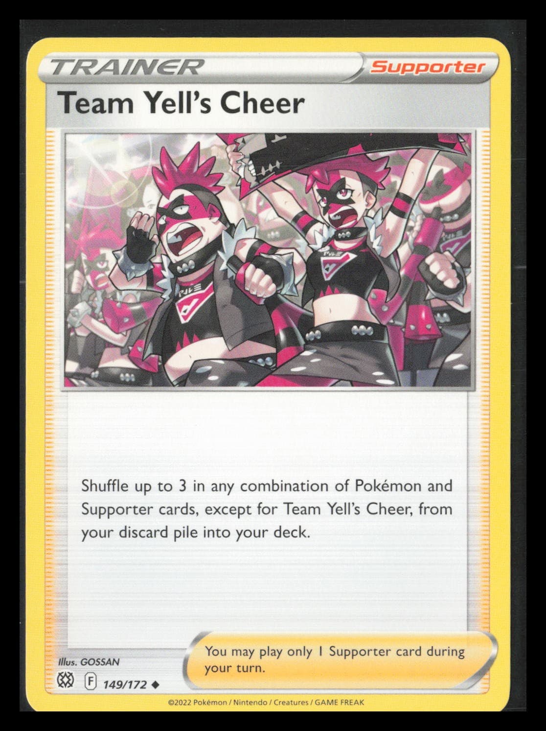 Team Yell's Cheer 149/172 Uncommon Brilliant Stars Pokemon Card Near Mint
