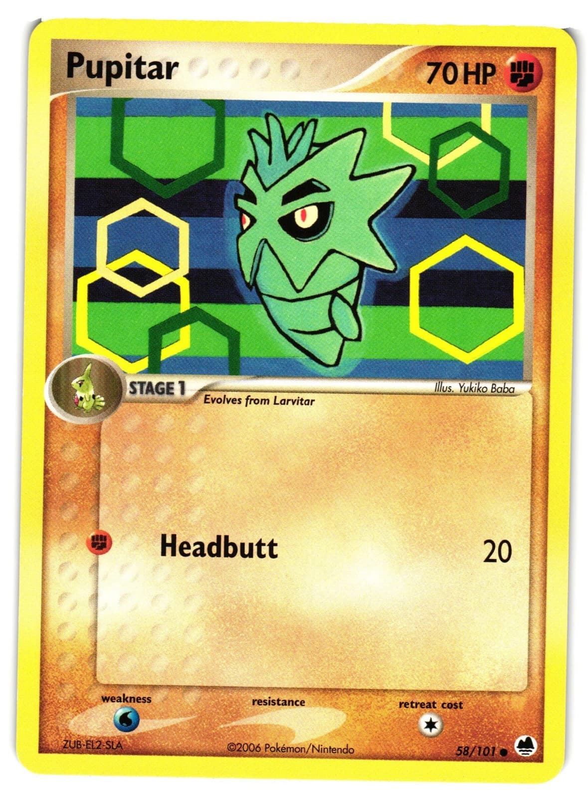 Pokemon TCG Pupitar 58/101 Common Dragon Frontiers LP