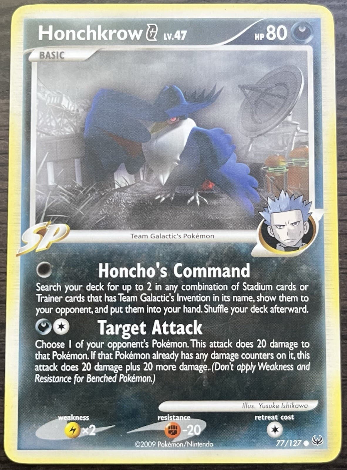 Honchkrow G 77/127 Pokemon TCG Platinum Base Regular Light Play LP