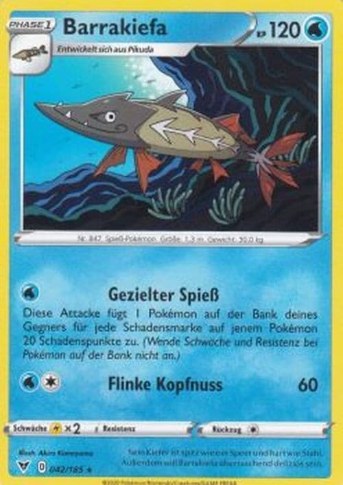 Barrakiefa 042/185 Pokemon Farbenschock Karte Deutsch