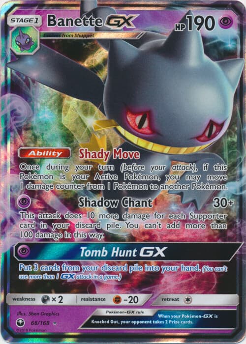 Banette-GX - 66/168 Ultra Rare Celestial Storm NM Pokemon TCG