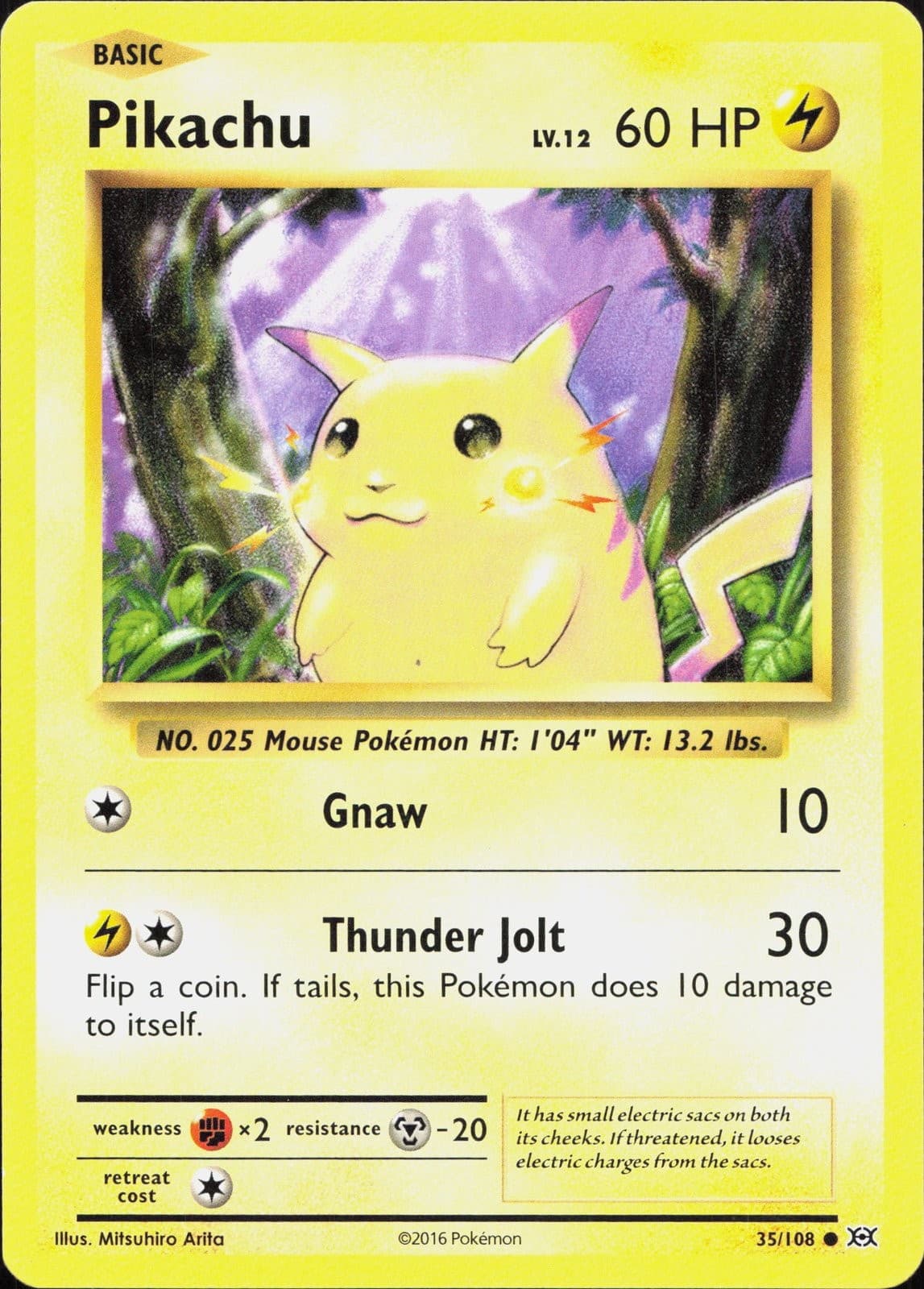 Pokemon Pikachu 35/108 Evolutions LP [Y4NME0]