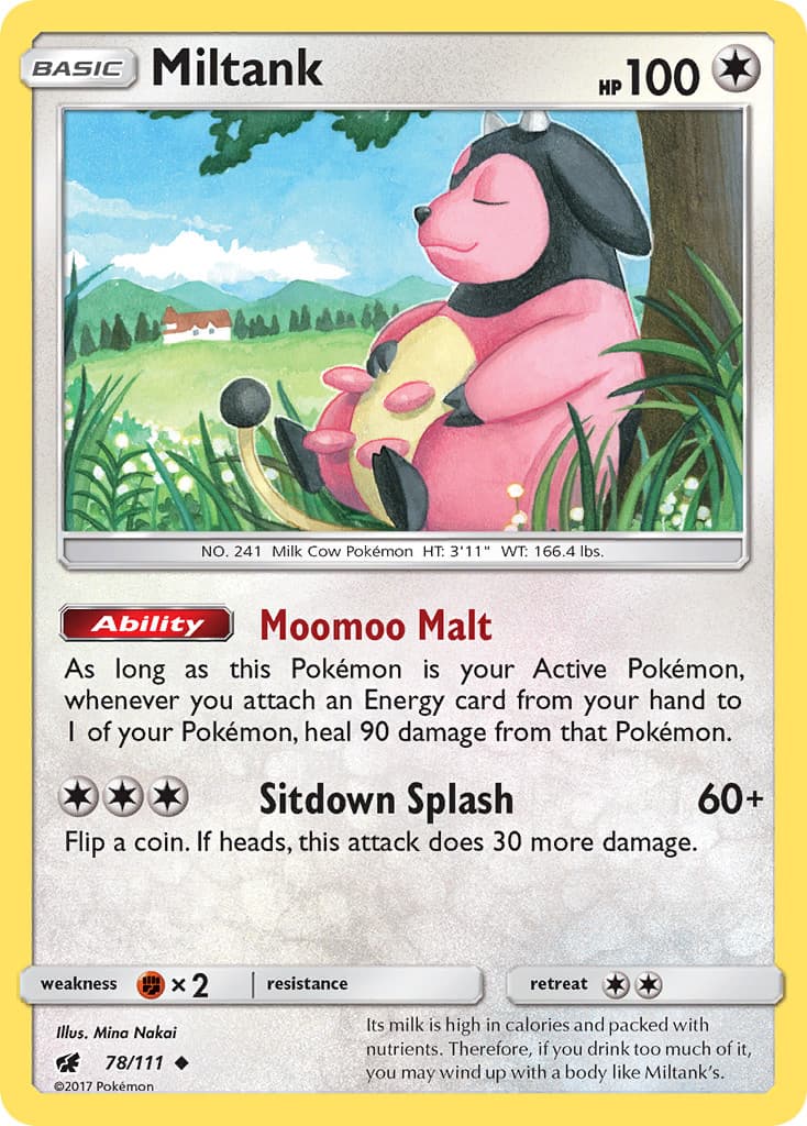 Miltank 78/111 Uncommon Crimson Invasion Pokemon Lightly Played