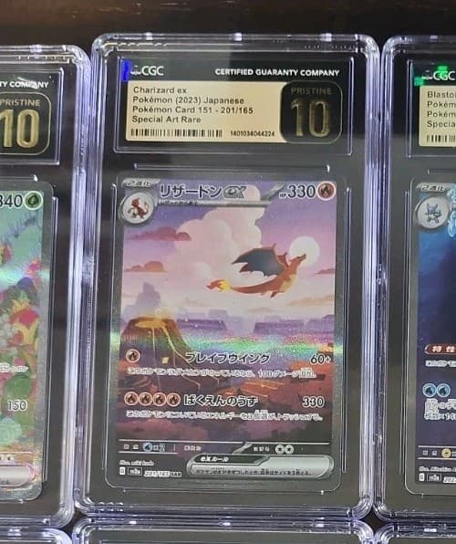 CGC Pristine 10 Charizard ex Pokémon Card 151 JPN 2023 SAR Holo 201/165
