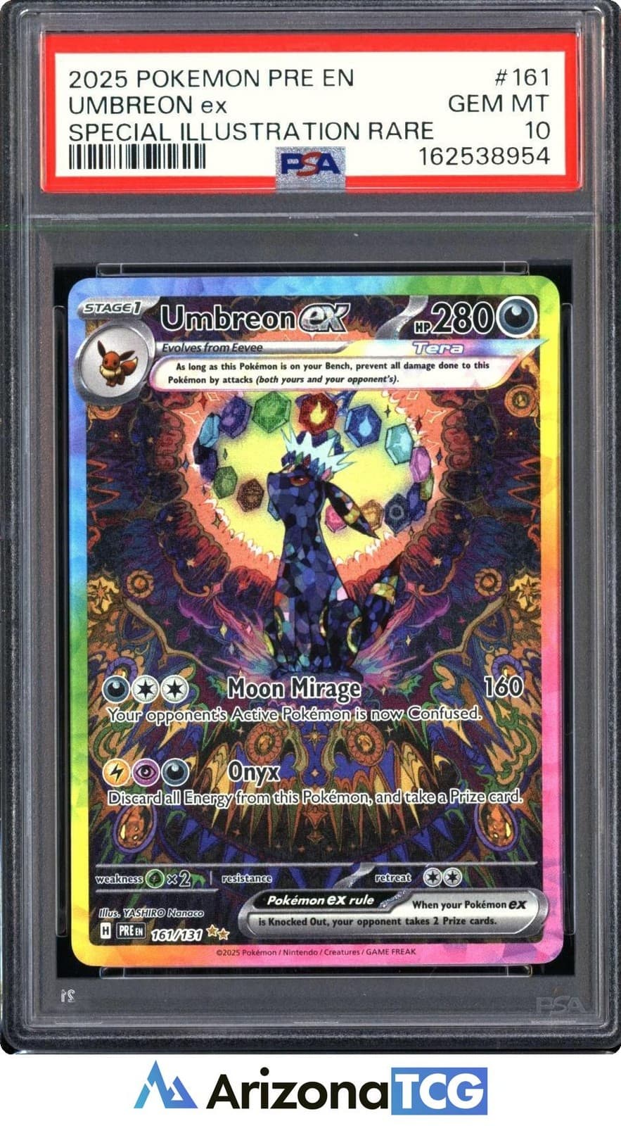 Pokemon 2025 Umbreon ex 161/131 SIR Prismatic Evolutions GEM MINT PSA 10