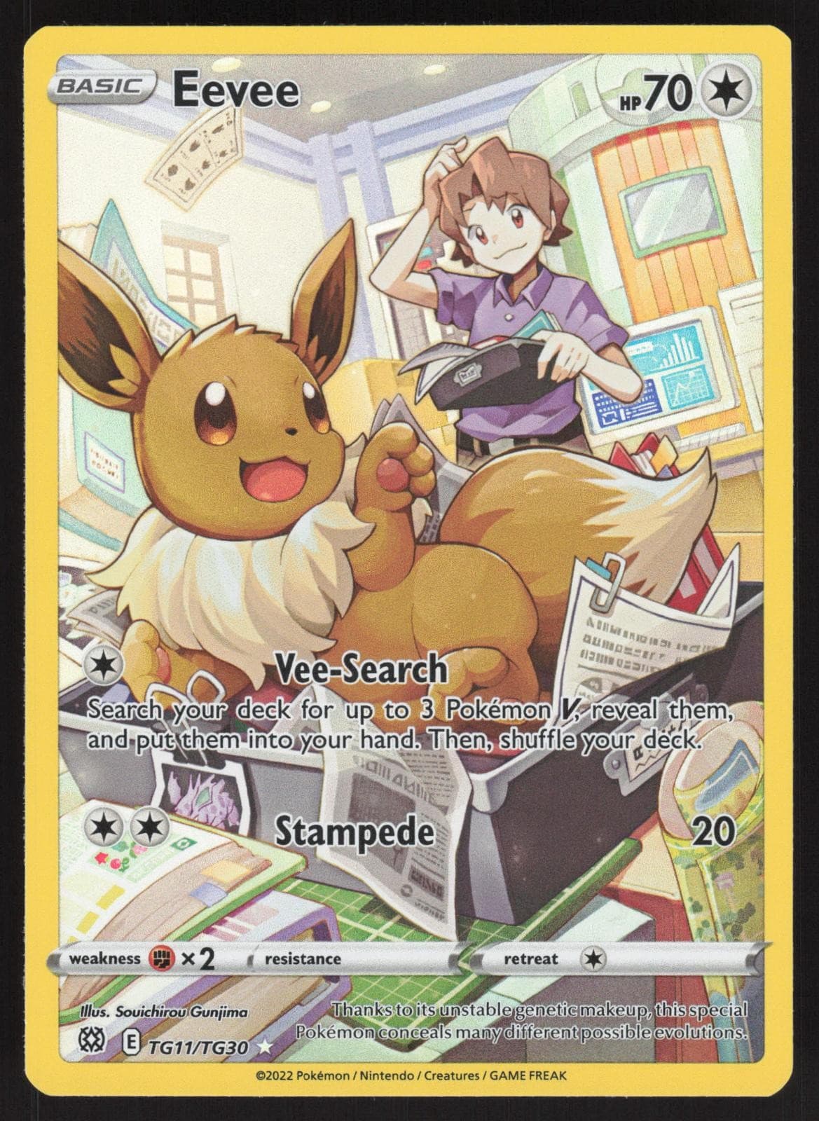 Eevee TG11/TG30 Holo Brilliant Stars Trainer Gallery Pokemon LP