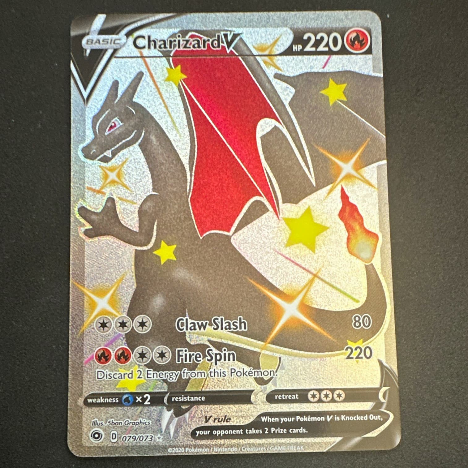 The Pokémon Company Pokémon TCG Charizard V 79/73 Champions Path Secret Holo