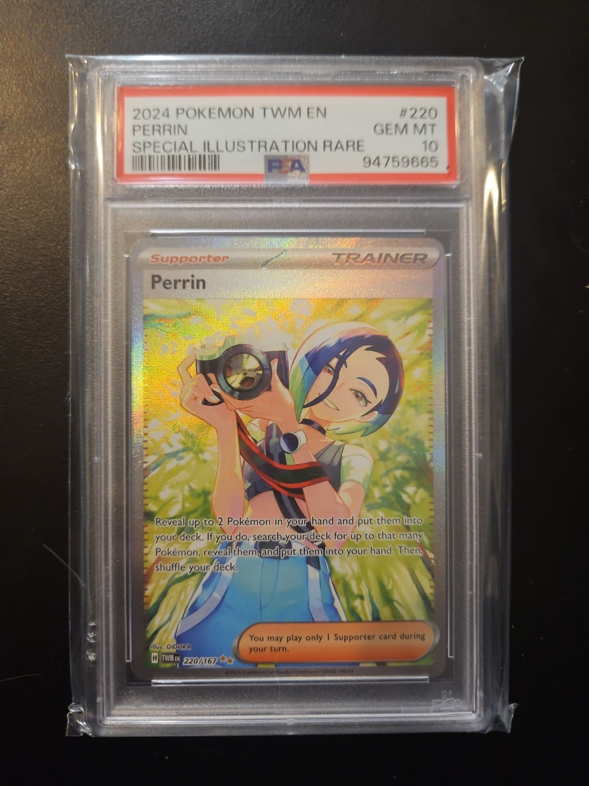 Perrin 220/167 Sv06: Twilight Masquerade Holo PSA 10 Graded Pokémon TCG