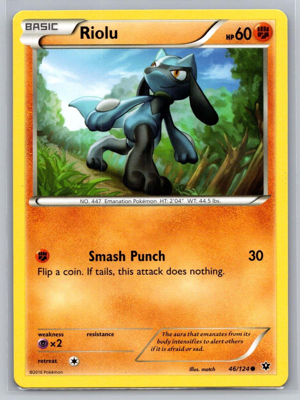 Riolu (46) 46/124 - XY - Fates Collide - Pokémon TCG - LP