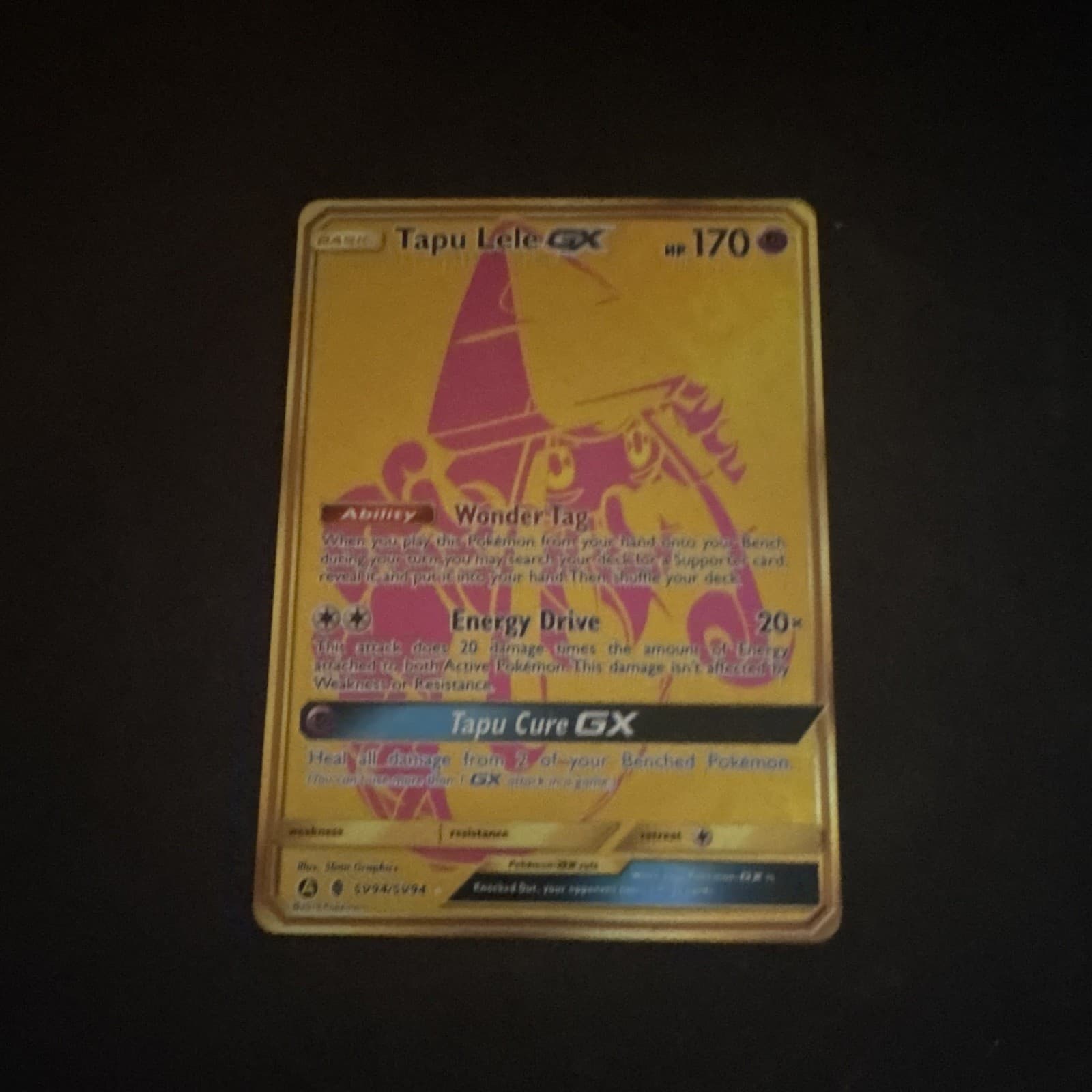 Tapu Lele GX SV94/SV94 Hidden Fates Shiny Vault Full Art Holo 170HP EN