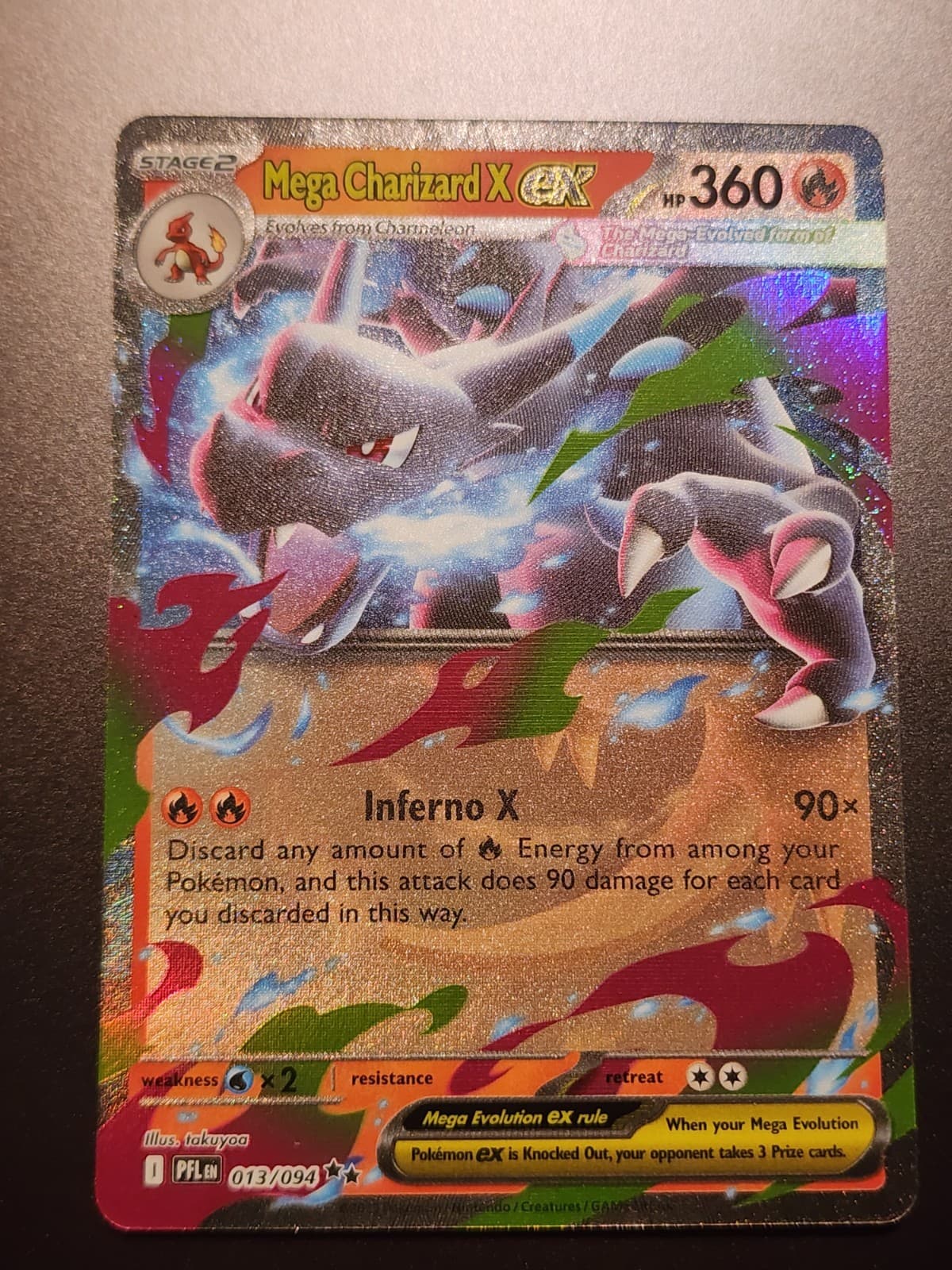 Mega Charizard X Ex 13/94 - Phantasmal Flames Pokemon TCG Double Rare - NM