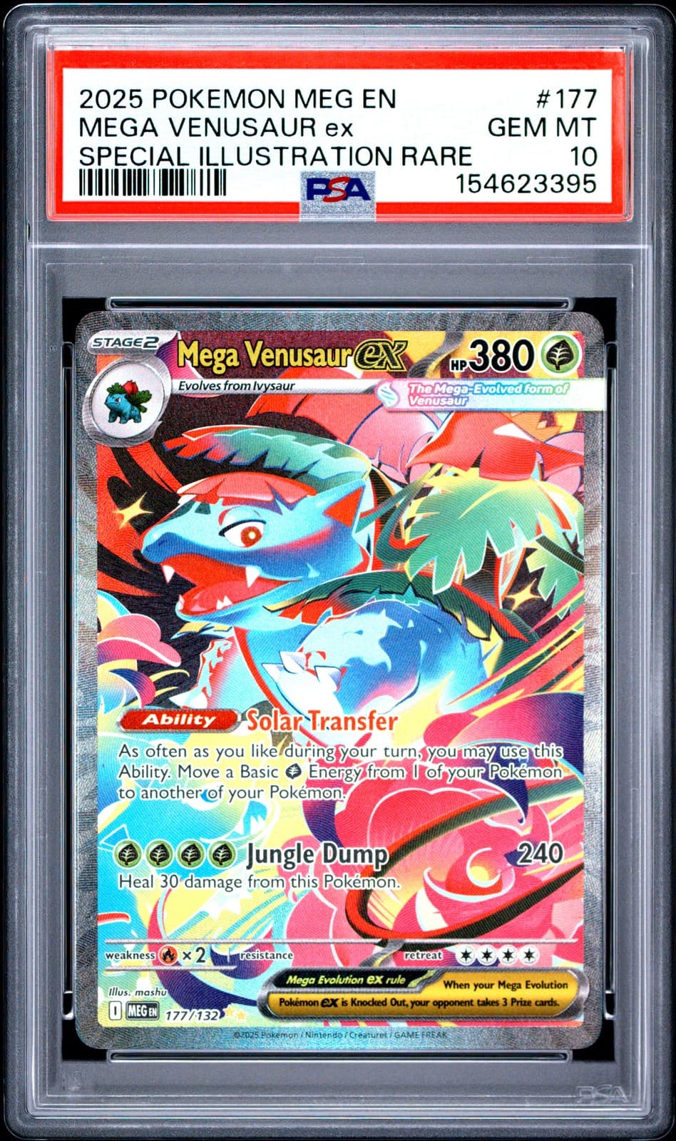2025 POKEMON MEG EN-MEGA EVOLUTION #177 MEGA VENUSAUR EX PSA 10