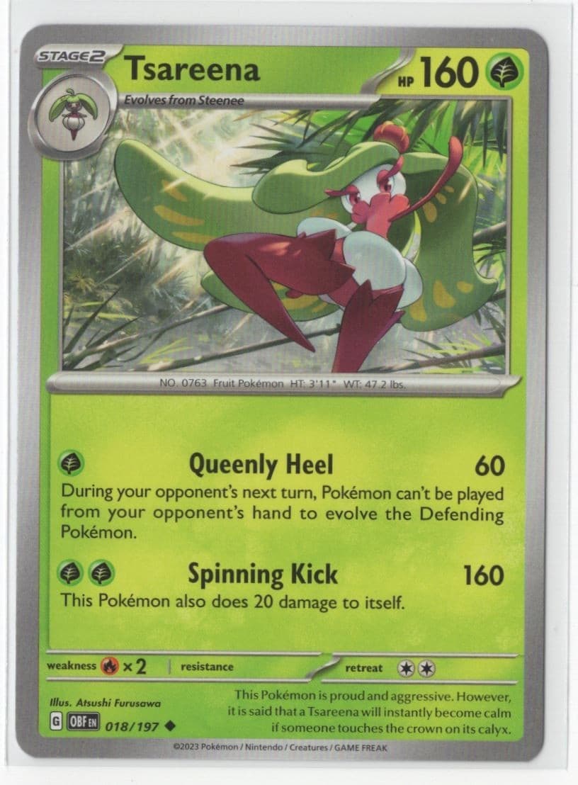Pokemon Obsidian Flames 018/197 Tsareena