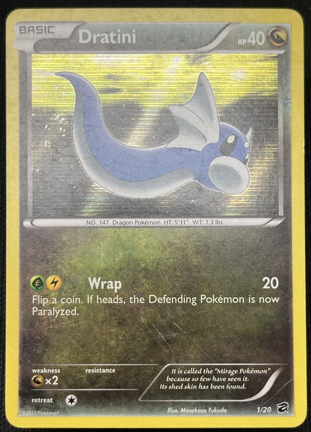 Dratini 1/20 Holo Rare Dragon Vault Pokemon MP