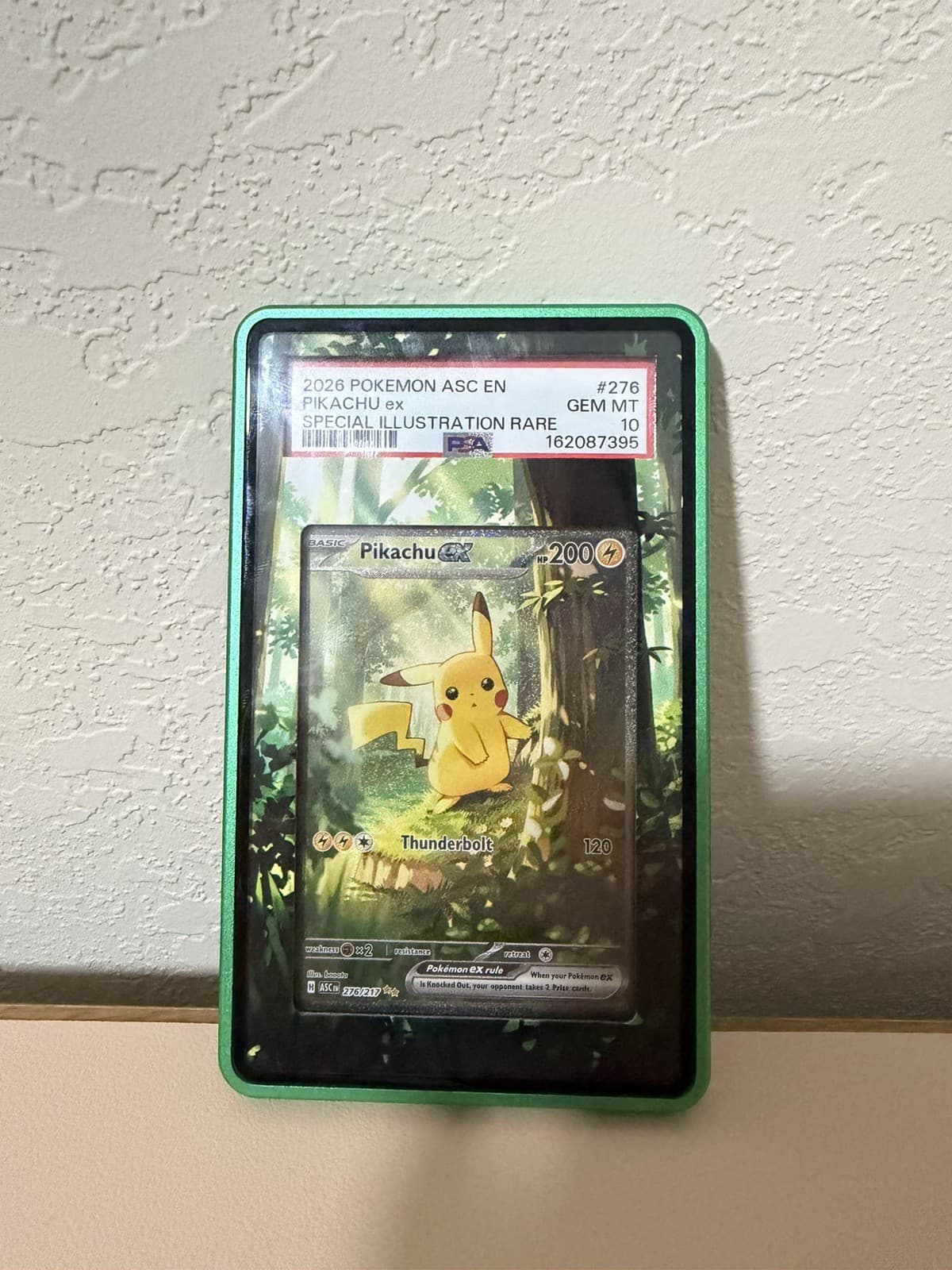 Pokemon Pikachu ex 276/217 Ascended Heroes SIR Holo EN 2026 PSA 10 w/ Protector