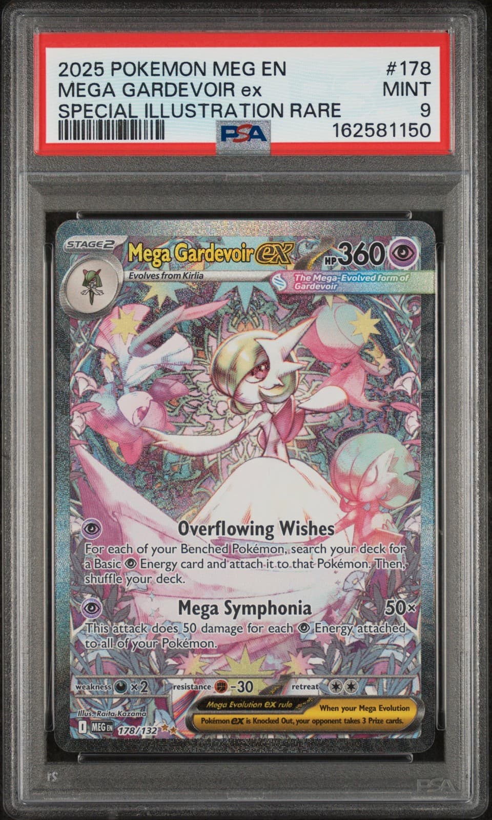 2025 POKEMON MEG EN-MEGA EVOLUTION #178 MEGA GARDEVOIR EX PSA 9