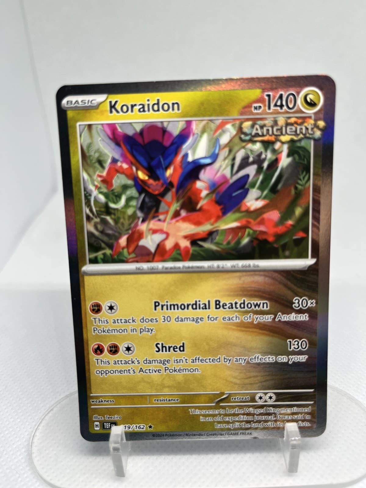 Koraidon 119/162 Rare SV05: Temporal Forces Pokemon Holo Near Mint