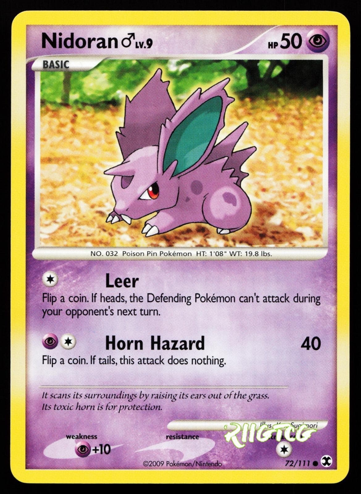 Nidoran M 72/111 C Rising Rivals Pokemon LP