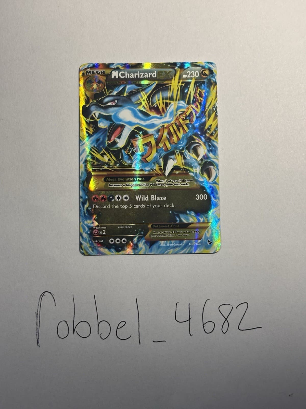 M Charizard EX 108/106 XY Flashfire Full Art Holo Ultra Rare Pokemon