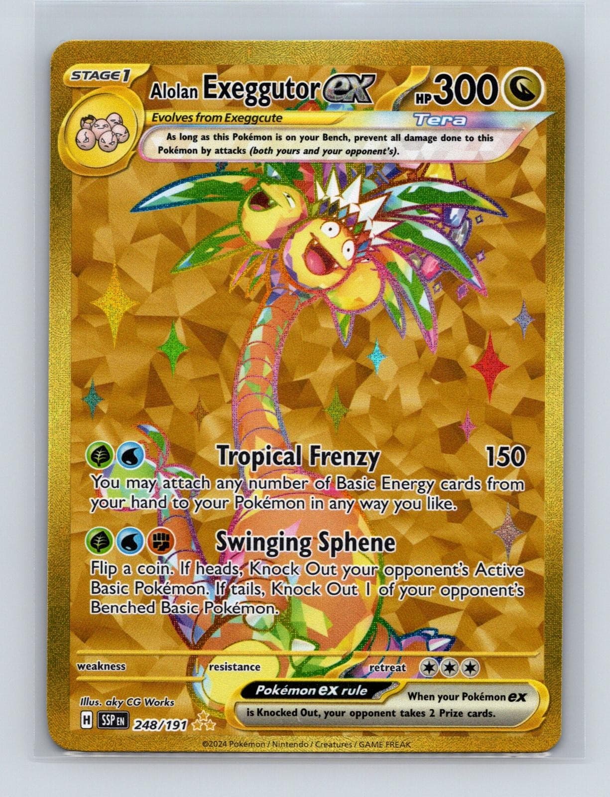 Alolan Exeggutor ex 248/191 Hyper Rare Surging Sparks Pokemon Holo Near Mint
