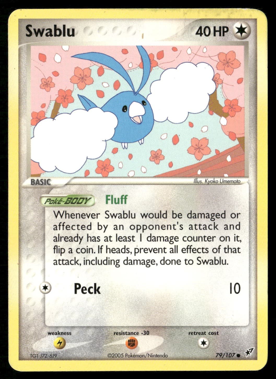 Swablu 79/107 Common Deoxys Pokemon LP