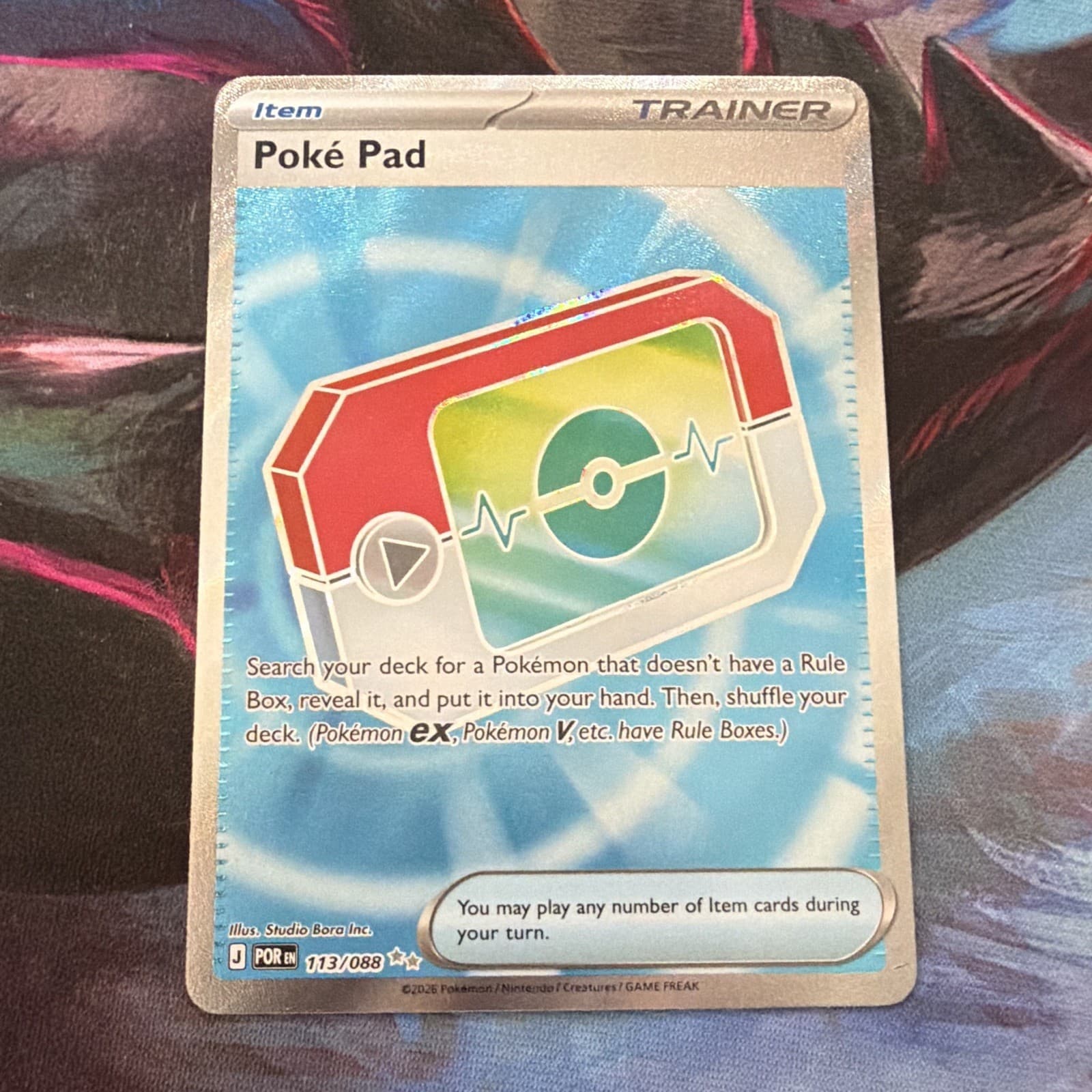 Pokémon TCG Holo Rare Poké Pad Perfect Order 113/088