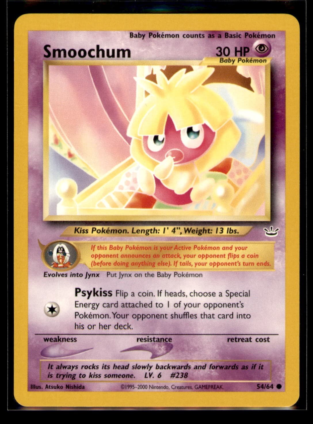 Smoochum 54/64 Common Neo Revelation Pokemon Unlimited Lightly Played