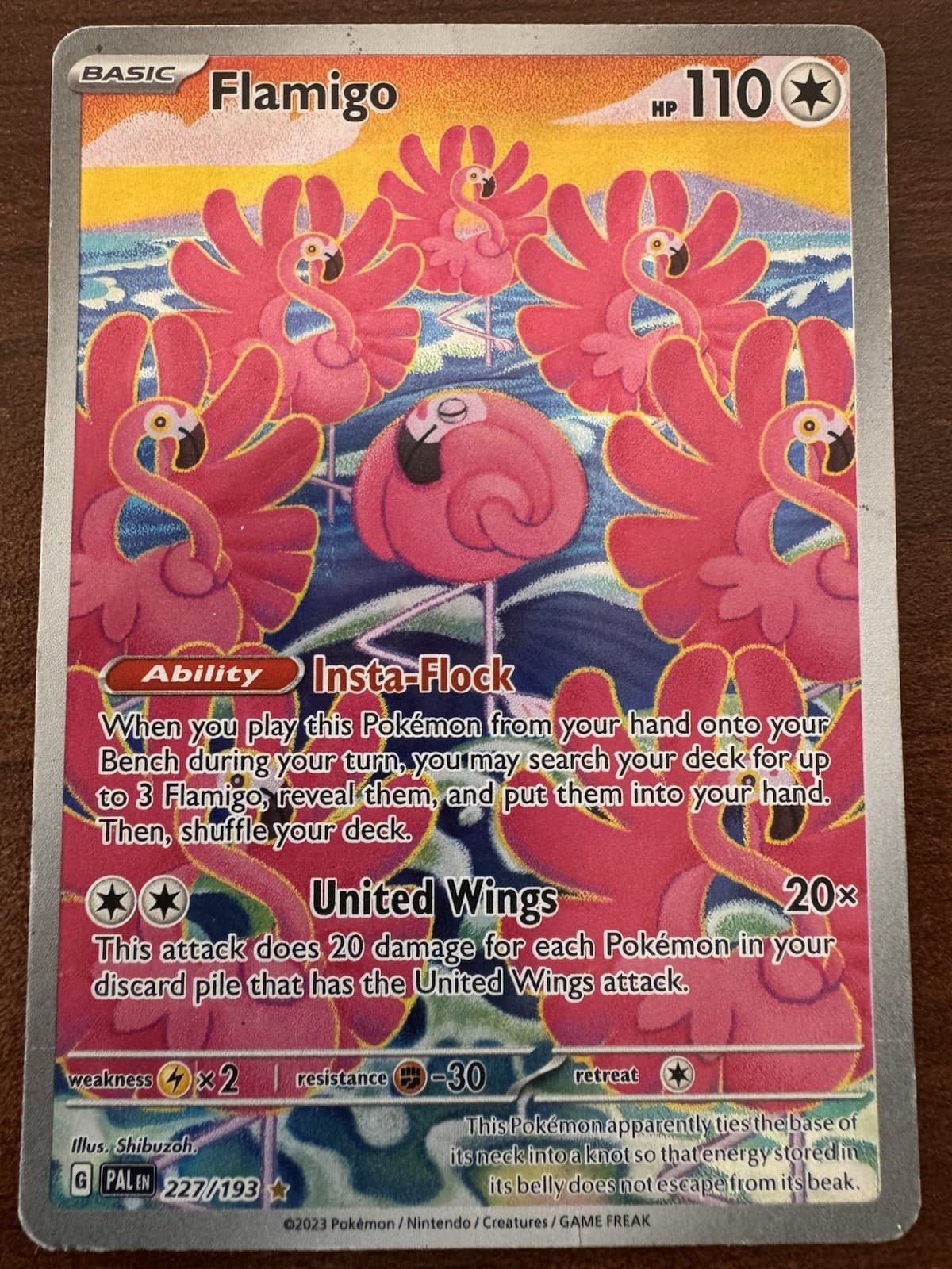 Flamigo 227/193 IR Illustration Rare Paldea Evolved Pokemon