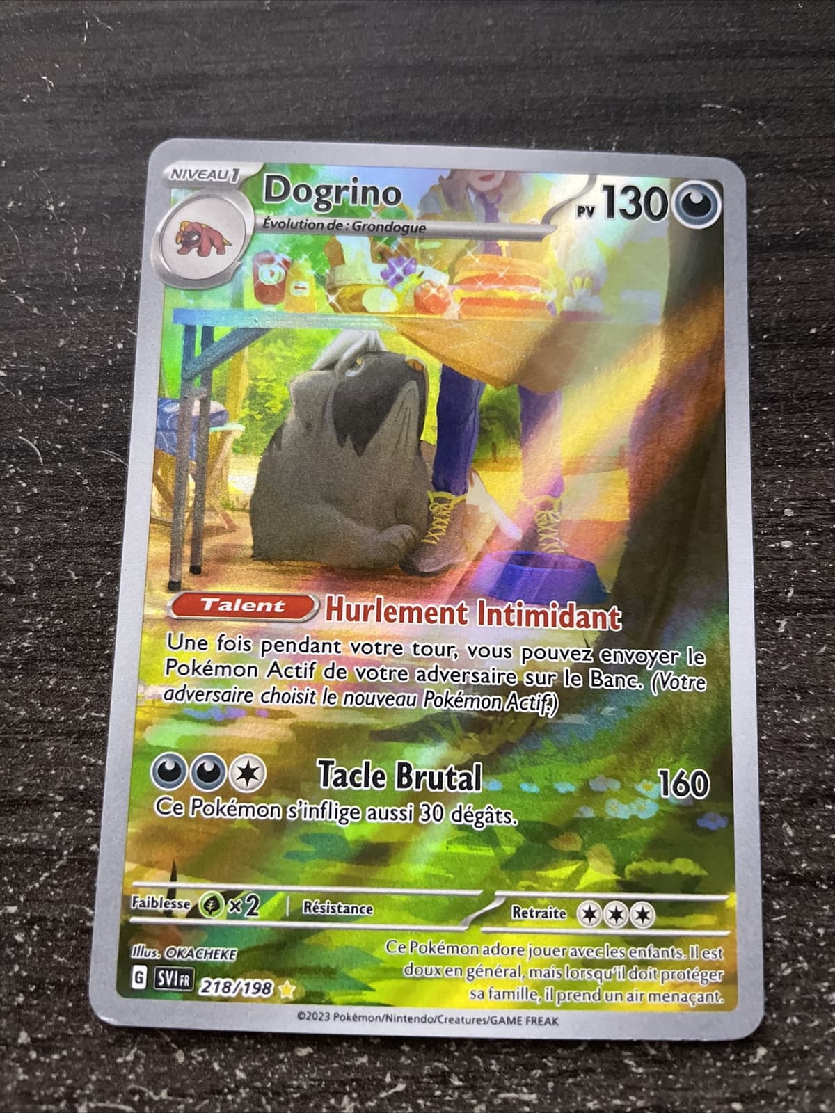 DOGRINO FULL ART - POKÉMON 218/198 EV1 ECARLATE ET VIOLET NEUF FR