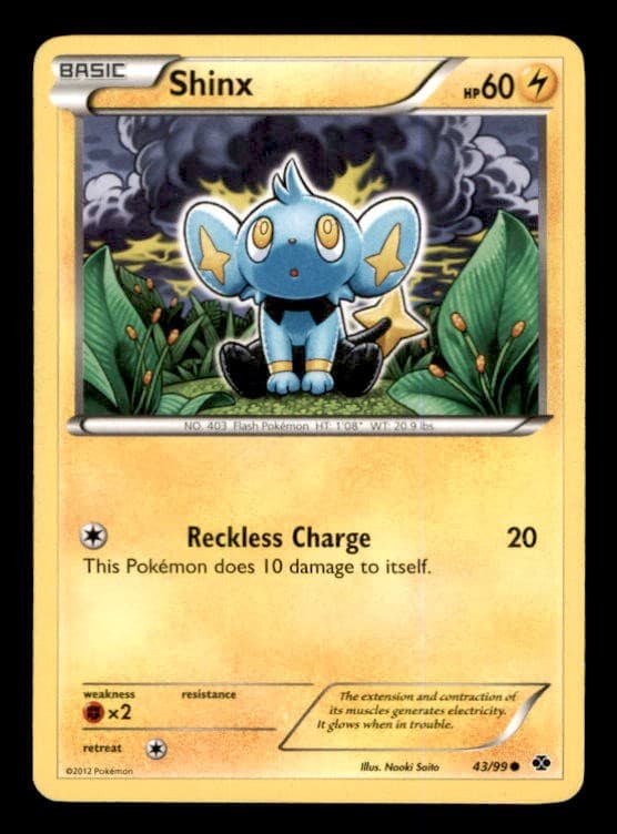 Shinx 43/99 Common Next Destinies Pokemon Lightly Played