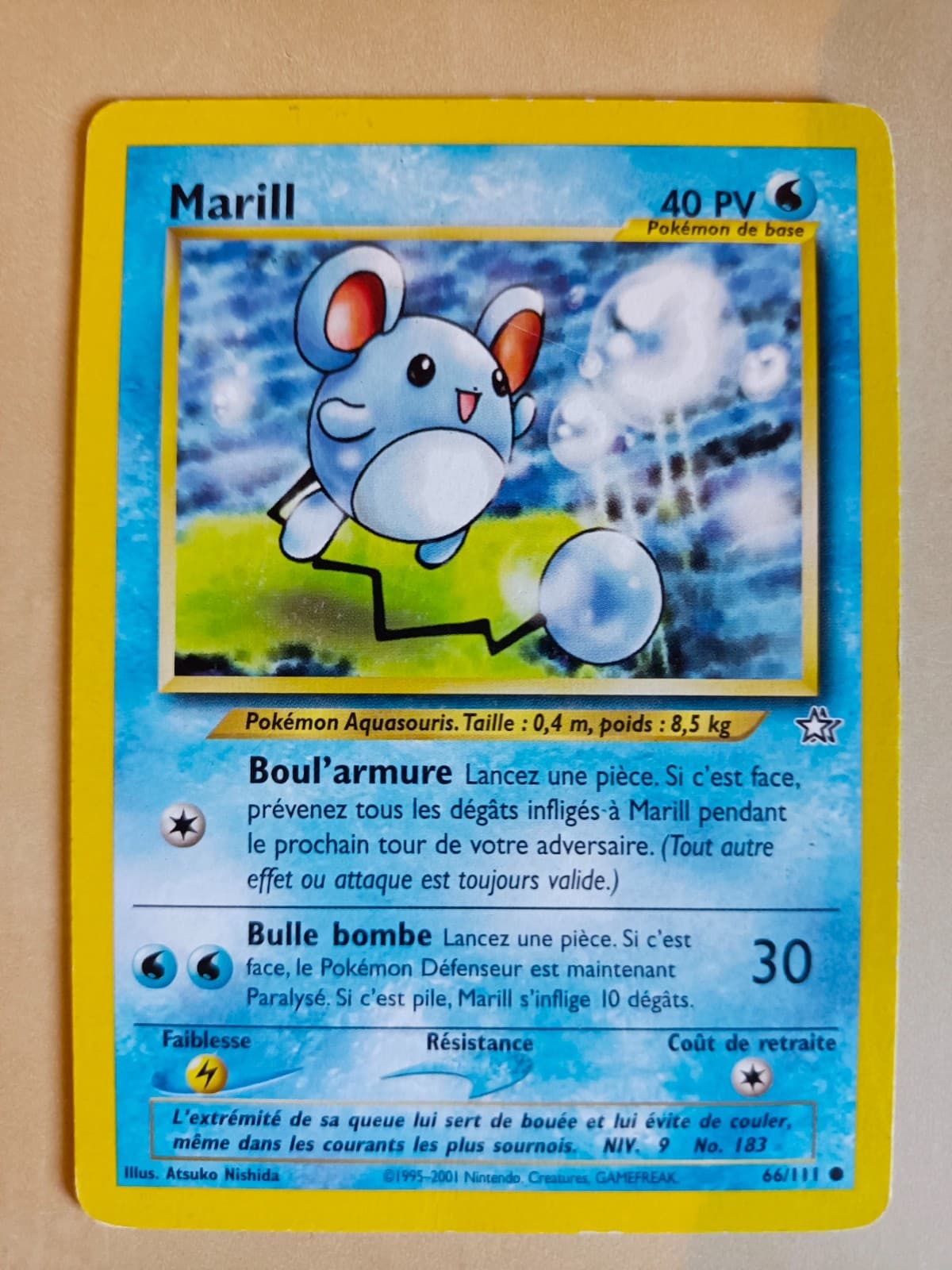 Carte Pokémon Marill 66/111 Neo Genesis Français