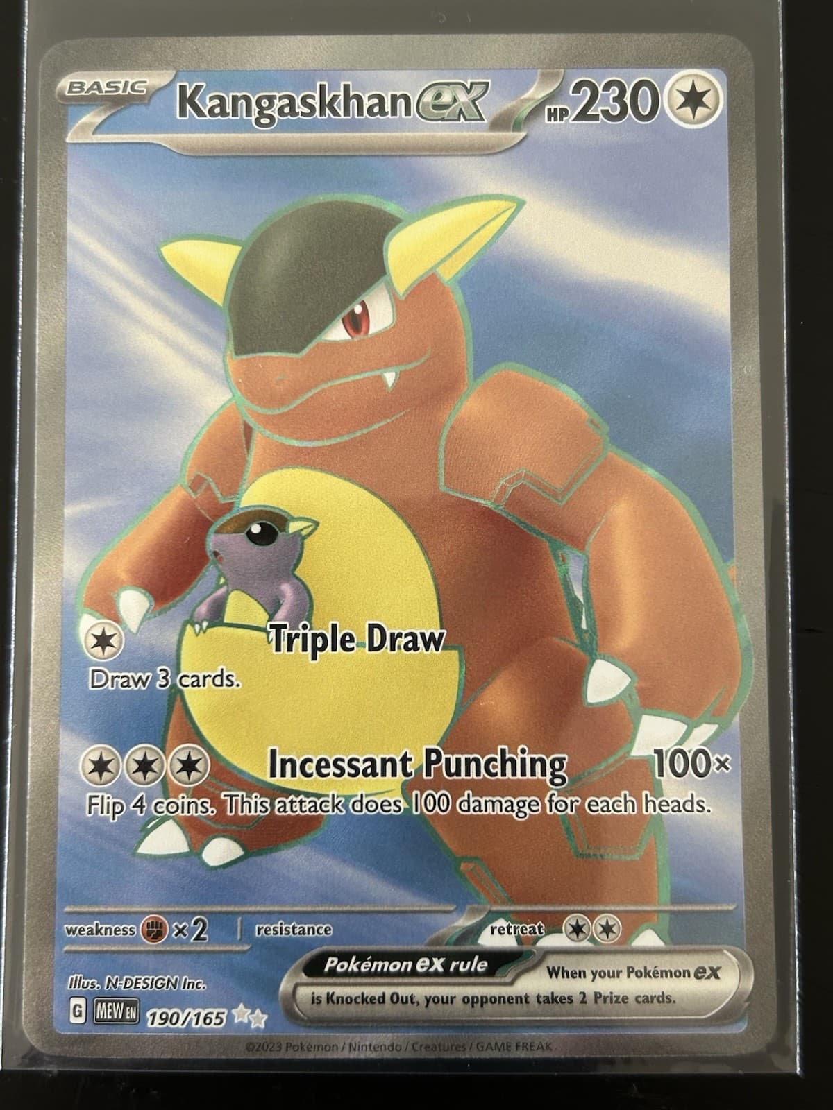 Kangaskhan ex 190/165 Ultra Rare 151 Pokemon Holo Near Mint NM